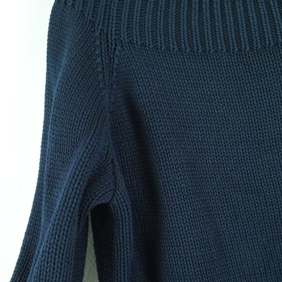 Lauren Ralph Lauren 2X Sweater Navy Blue Heavy Cotton Vintage 90s Preppy Capsule - Picture 5 of 7